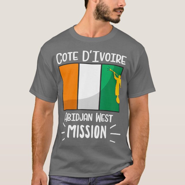 Cote DIvoire Abidjan West Mormon LDS Mission T-Shirt (Front)