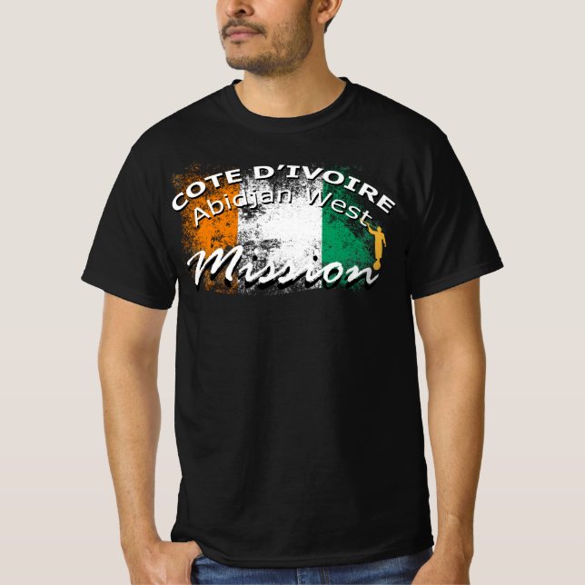 Cote D'Ivoire Abidjan West Mormon LDS Mission T-Shirt (Front)