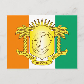 côte d'ivoire emblem postcard