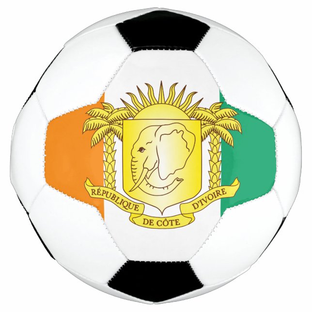 côte d'ivoire emblem soccer ball (Front)