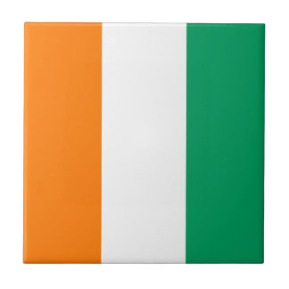Cote d'Ivoire Flag Ceramic Tile