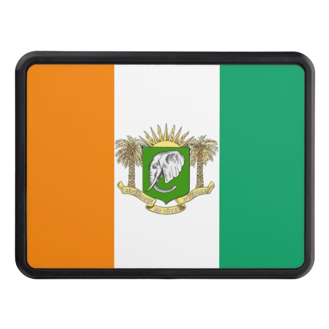 Cote d'Ivoire flag-coat of arms    Hitch Cover (Front)