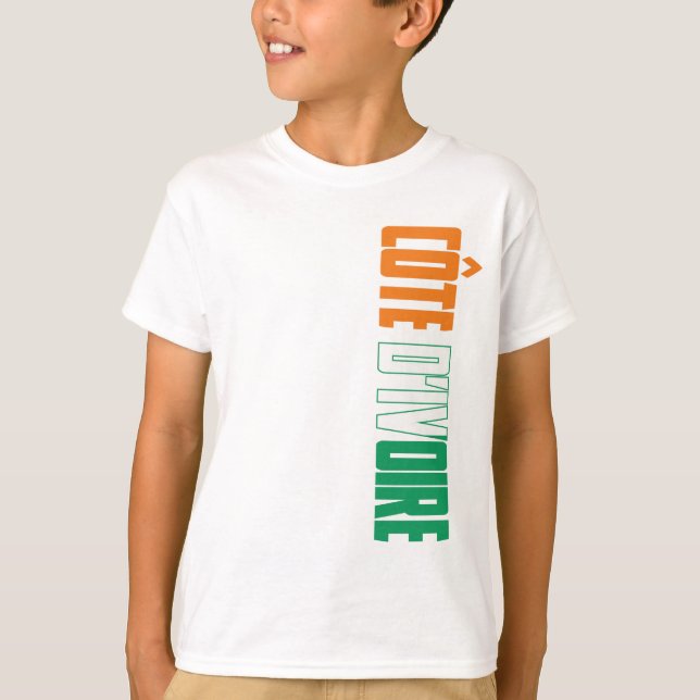 Cote d'ivoire flag Ivory Coast Flag T-Shirt (Front)