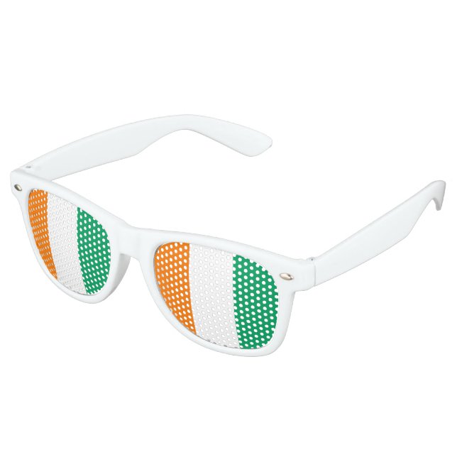 Cote d'Ivoire Flag Retro Sunglasses (Angled)