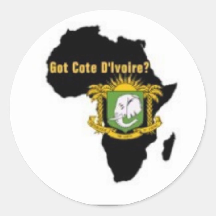 "Côte d'Ivoire" Flag T Shirt  And Etc Round Sticker