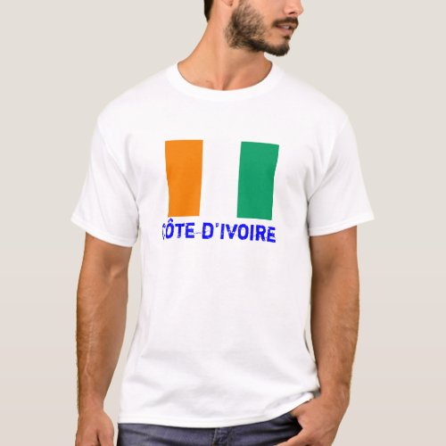 COTE DIVOIRE_ Flag T_shirt Customizable