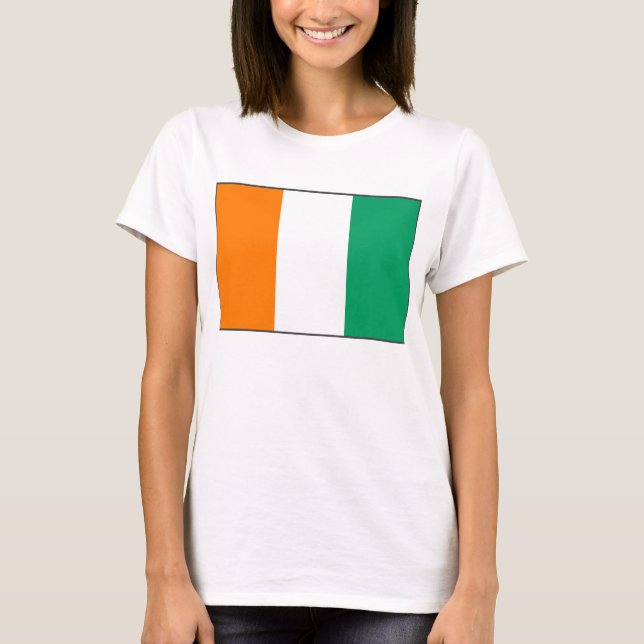 Cote d'Ivoire Flag x Map T-Shirt (Front)