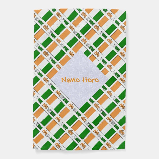 Cote d'Ivoire Ivorian Flag Tiled Orange Personal (Front)
