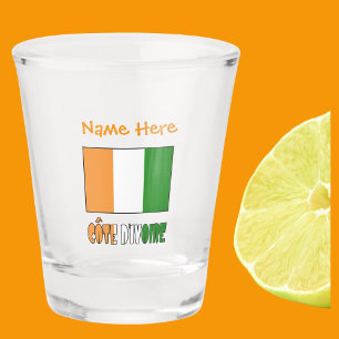 Côte d'Ivoire Ivory Coast Flag Orange Personalize Shot Glass