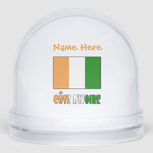 Côte d'Ivoire Ivory Coast Flag Orange Personalize Snow Globe
