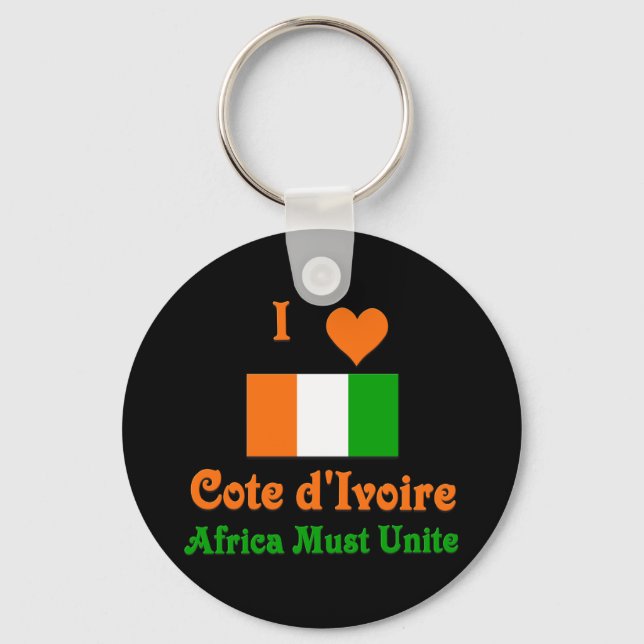 Cote d'Ivoire Keychain (Front)