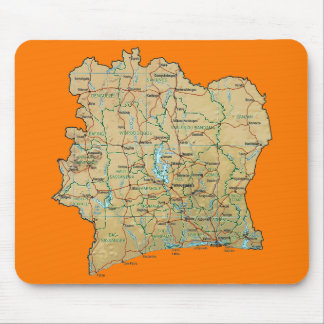 Cote d'Ivoire Map Mousepad