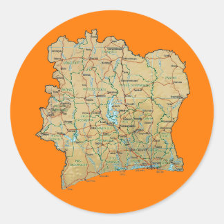 Cote d'Ivoire Map Sticker