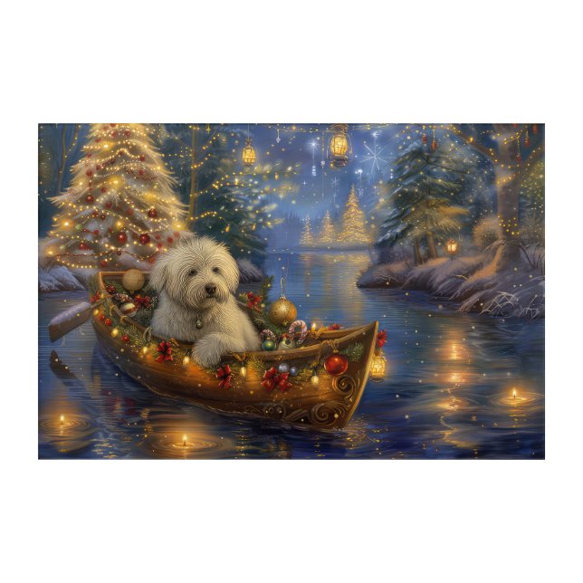 Coton De Tulear Christmas Festive Voyage  Acrylic Print (Front)