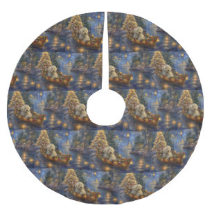 Coton De Tulear Christmas Festive Voyage Brushed Polyester Tree Skirt