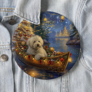 Coton De Tulear Christmas Festive Voyage Button