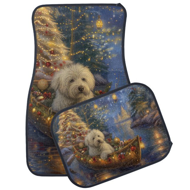 Coton De Tulear Christmas Festive Voyage  Car Floor Mat (Set)