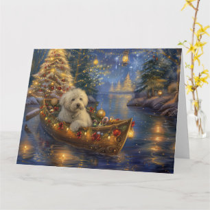 Coton De Tulear Christmas Festive Voyage  Card