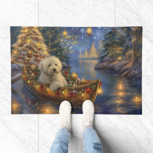 Coton De Tulear Christmas Festive Voyage Doormat