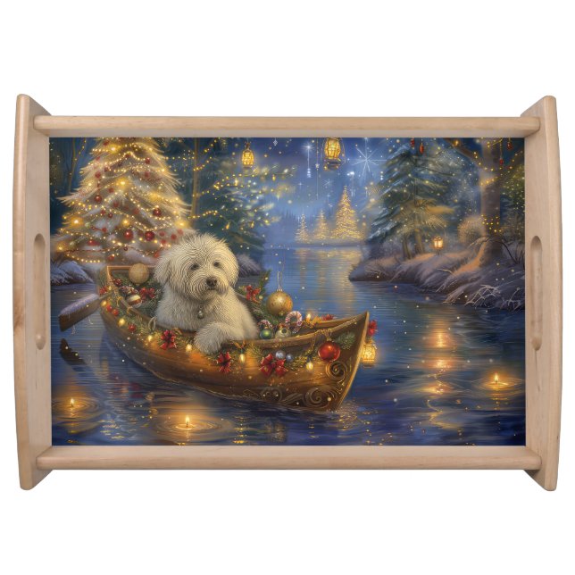 Coton De Tulear Christmas Festive Voyage  Serving Tray (Front)