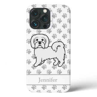 Coton De Tulear Cute Cartoon Dog &amp; Custom Name iPhone 13 Pro Case