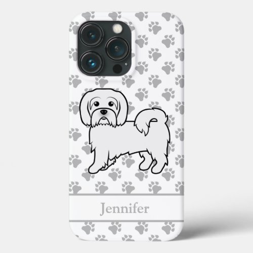 Coton De Tulear Cute Cartoon Dog  Custom Name iPhone 13 Pro Case