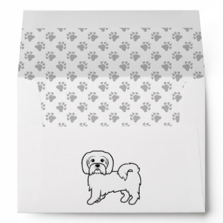 Coton de Tulear Cute Cartoon Dog Illustration Envelope