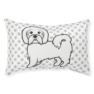 Coton De Tulear Cute Cartoon Dog Illustration Pet Bed