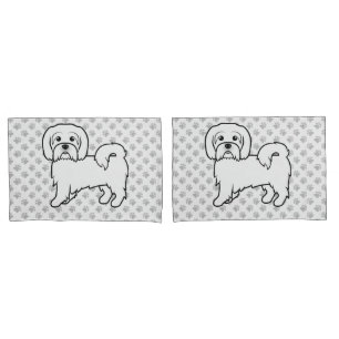 Coton De Tulear Cute Cartoon Dog Illustration Pillow Case