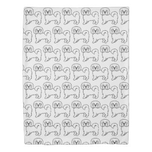 Coton de Tulear Cute Cartoon Dog Pattern Duvet Cover