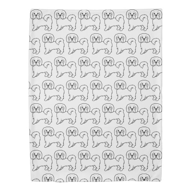 Coton de Tulear Cute Cartoon Dog Pattern Duvet Cover (Front)