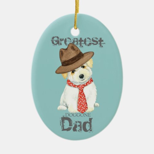 Coton de Tulear Dad Ceramic Ornament