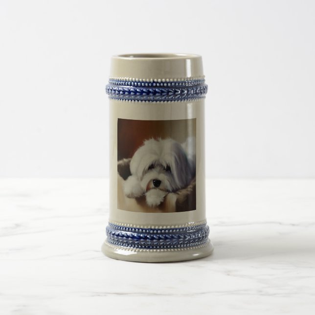 Coton de Tulear Dog Beer Stein (Center)