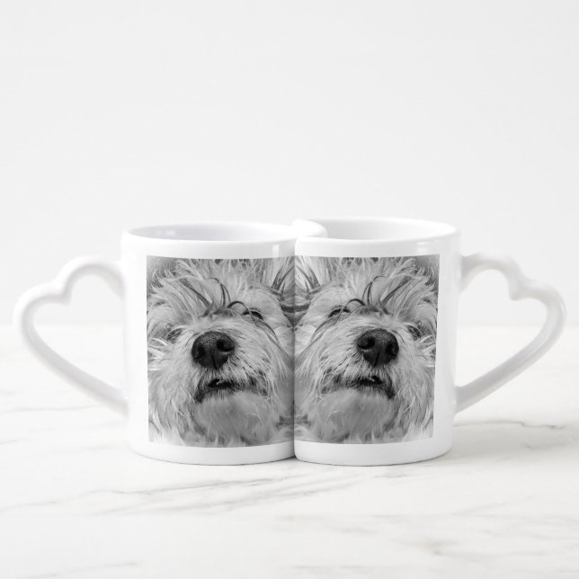 Coton de Tulear dog Coffee Mug Set (Front Nesting)