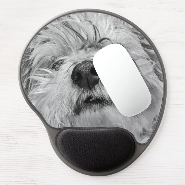 Coton de Tulear dog Gel Mouse Pad (Left Side)