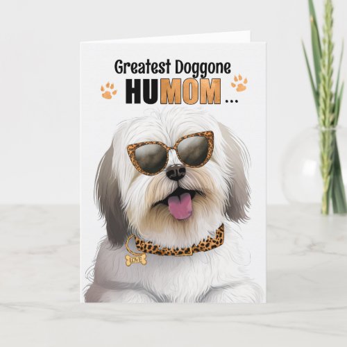 Coton de Tulear Dog Greatest HuMOM Mothers Day Holiday Card