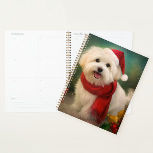 Coton De Tulear Dog in Snow Christmas Planner