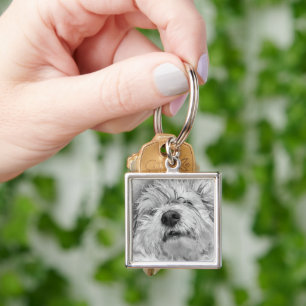 Coton de Tulear dog Keychain
