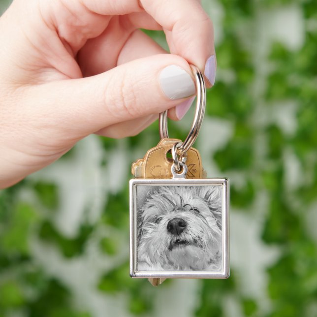 Coton de Tulear dog Keychain (Hand)