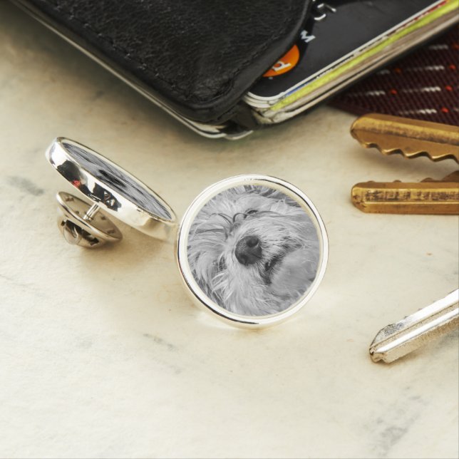 Coton de Tulear dog Lapel Pin (In Situ)