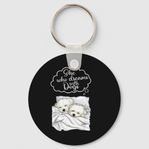 Coton De Tulear Dog Nightgown Pajama  Keychain