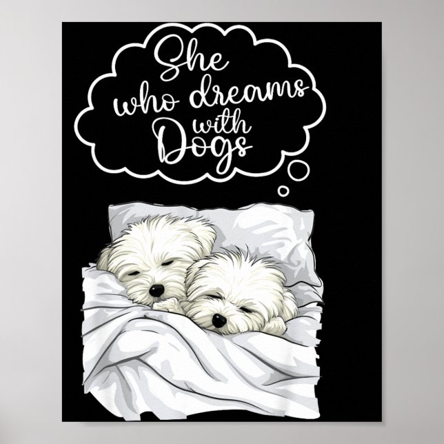 Coton De Tulear Dog Nightgown Pajama  Poster (Front)