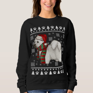 Coton de Tulear Dog Santa Hat Xmas Ugly Christmas Sweatshirt