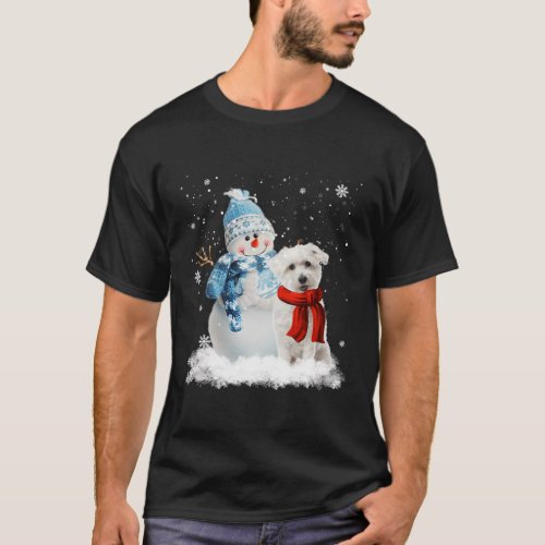 Coton De Tulear Dog Snowman Pajama T_Shirt