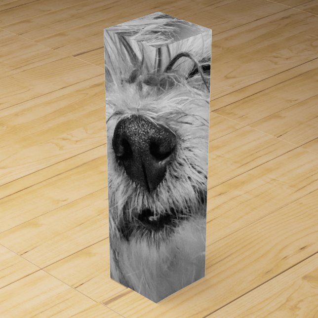 Coton de Tulear dog Wine Box (Front)