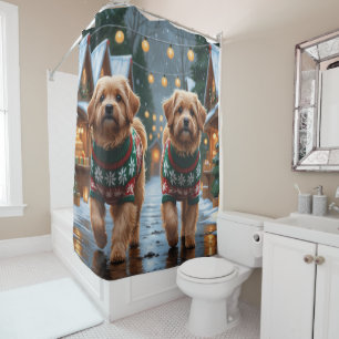 Coton De Tulear Dogs Christmas Snow Holiday Shower Curtain
