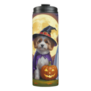 Coton De Tulear Dogs Pumpkin Halloween Funny Thermal Tumbler