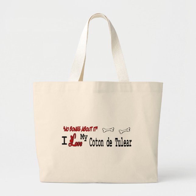 Coton de Tulear Gifts Large Tote Bag (Front)