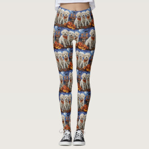 Coton De Tulear Halloween Spooky Leggings