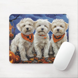 Coton De Tulear Halloween Spooky Mouse Pad